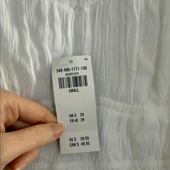 Hollister White Long Sleeve Peasant Top - Picture 3 of 8